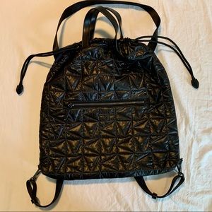 Michael Kors Black Drawstring Backpack NWT